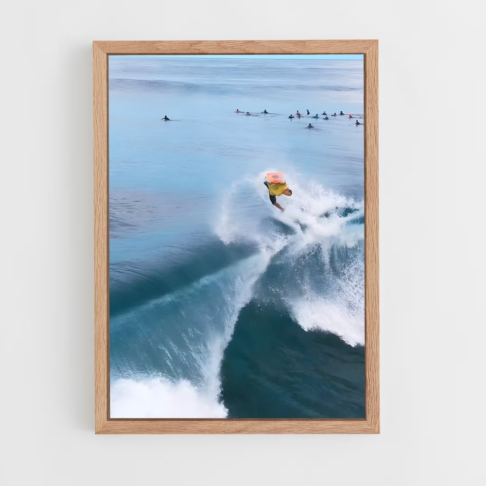 Poster Pipeline bodyboarding onde (vue 4)